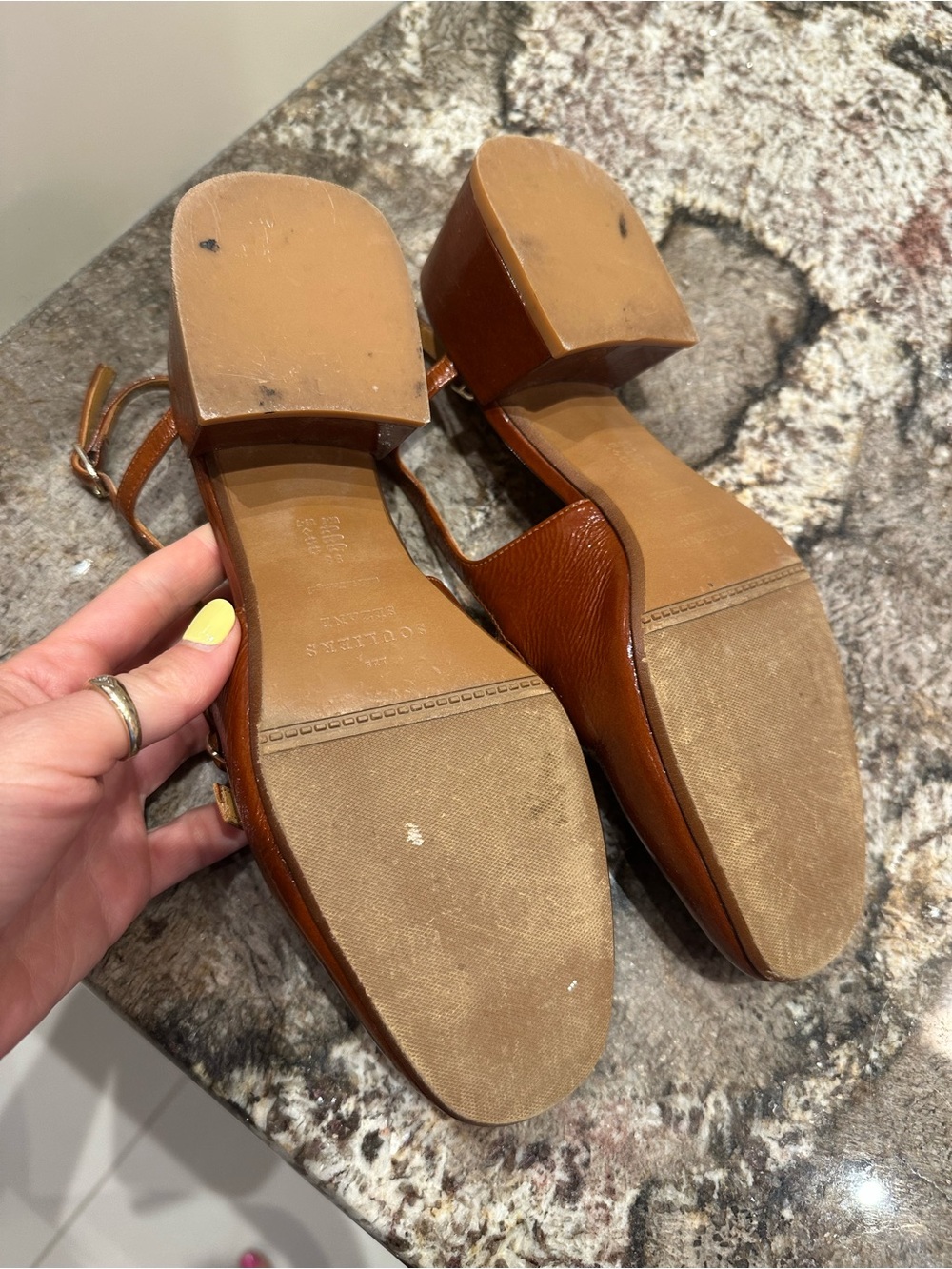 Sezane Paula Babies size 38 Brown Heeled Slingbacks - Picture 6 of 7